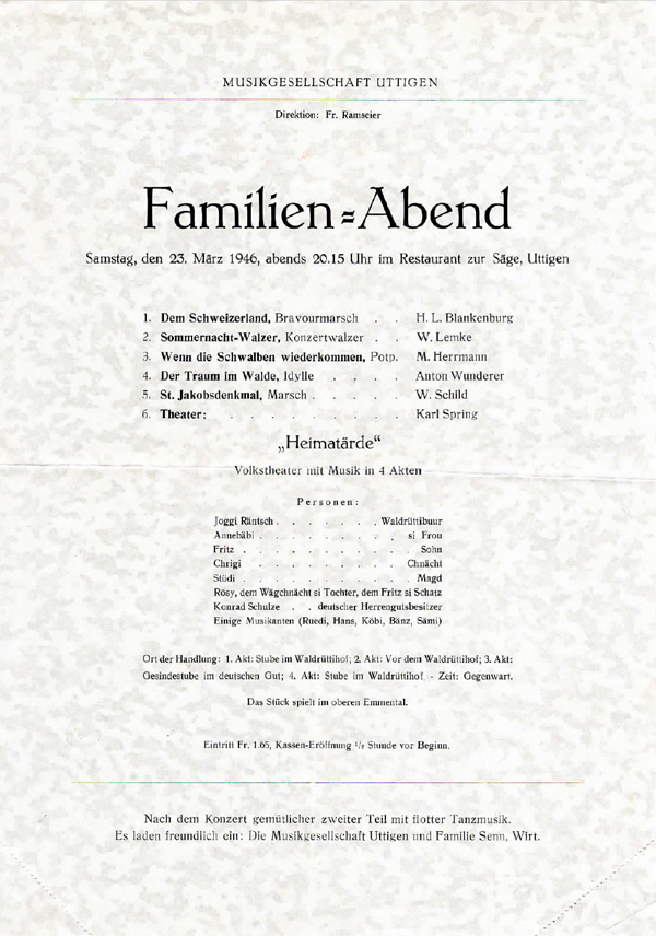 1946.03.23 Programm Familien=Abend