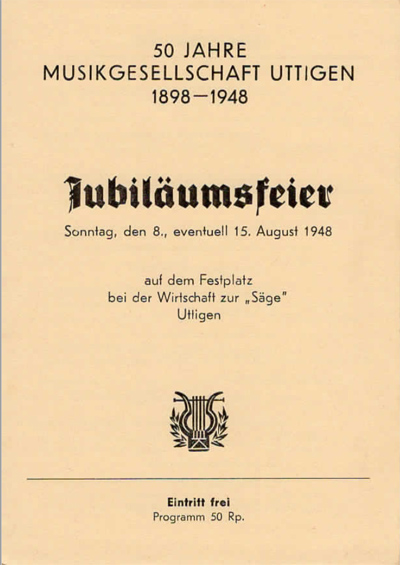 1948.08.08 Festführer 50Jahrfeier MG Uttigen