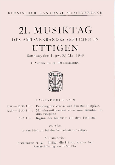 1949.05.01 Festführer Musiktag Uttigen