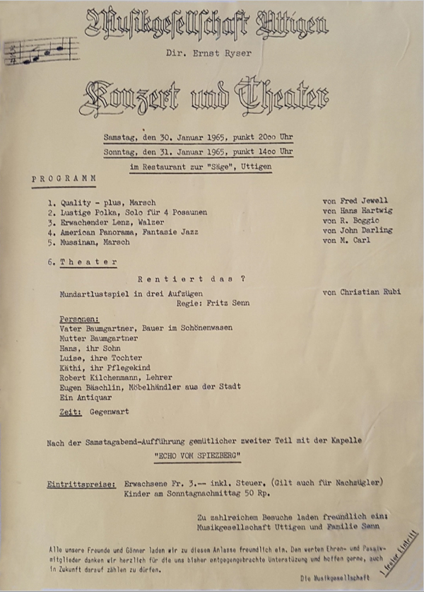 1965.01.30 Programm Konzert und Theater