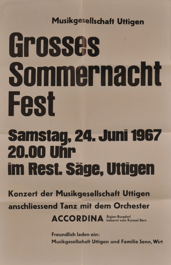 1967.06.24 Plakat   Grosses Sommernacht Fest