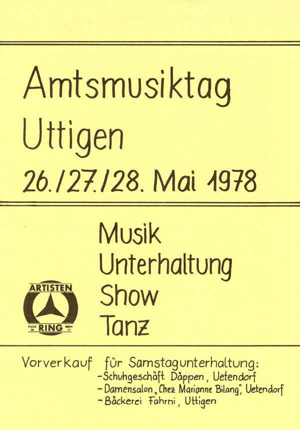 1978.05.26 Flyer Amtsmusiktag Uttigen