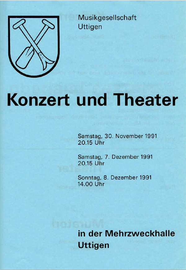 1991.11.30 Programm Konzert und Theater