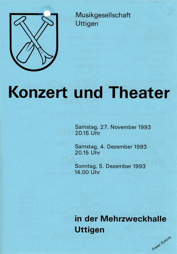 1993.11.27 Programm Konzert und Theater
