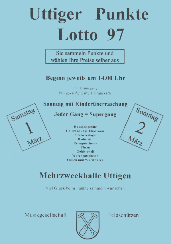 1997.03.01 Flyer Uttiger Punkte Lotto