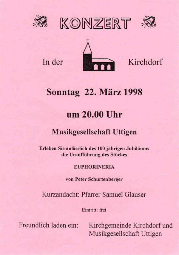 1998.03.22 Flyer Kirchenkonzert