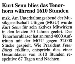 Thuner Tagblatt, Band 123, Nummer 281, 1. Dezember 1999