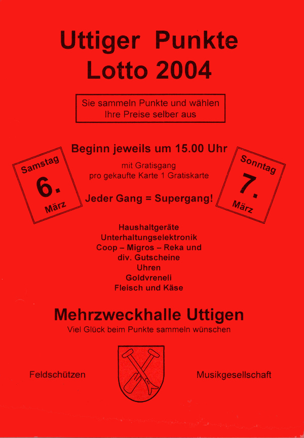 2004.03.06 Flyer Uttiger Punkte Lotto