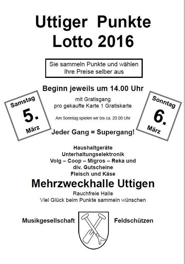 2016.03.05 Uttiger Punkte Lotto