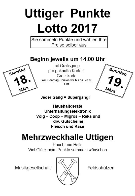 2017.03.18 Uttiger Punkte Lotto