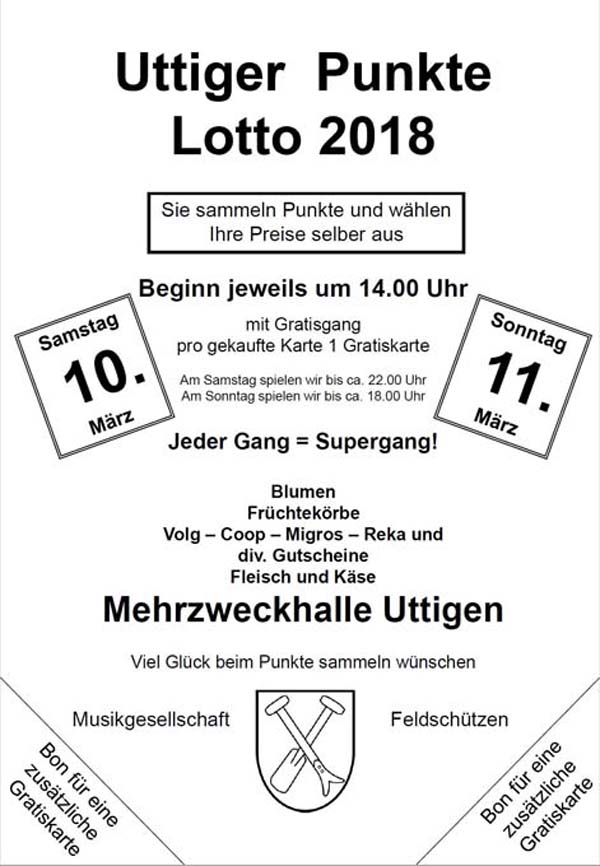2018.03.10 Uttiger Punkte Lotto
