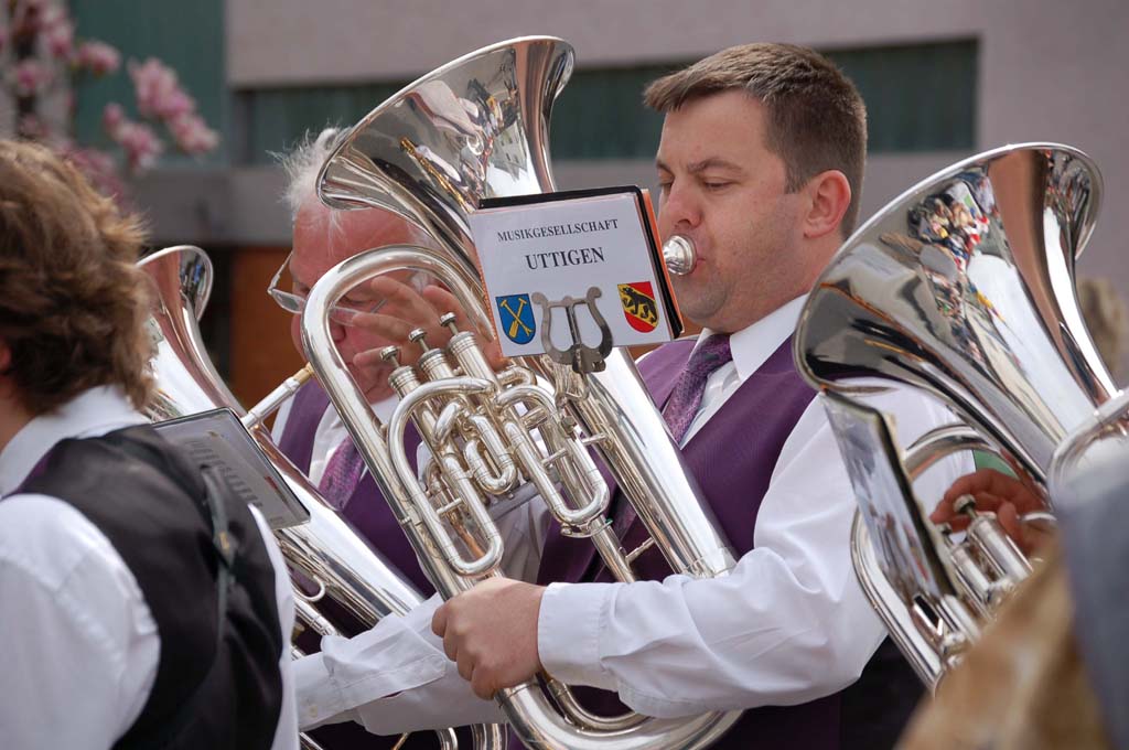 Roger mit seinem Tenorhorn.