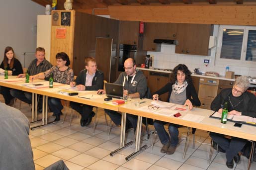 Vorstandstisch mit Vorstand